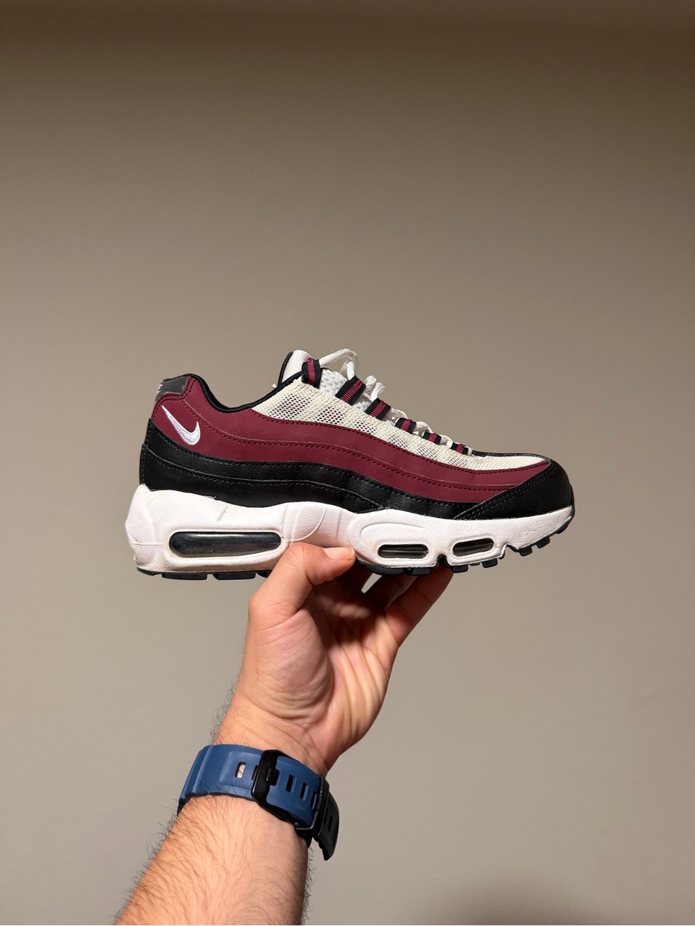Nike Air Max 95 Recraft ‘White Dark Beetroot’ Burgundy/Black/White CJ3906-104